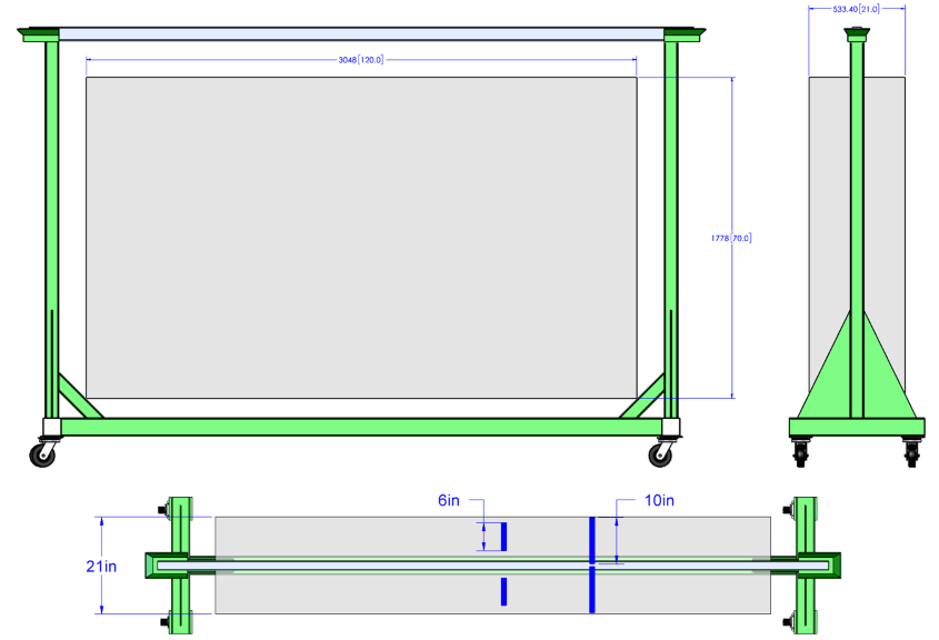 Image describing Anodizing Rack construction